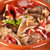 Recipe: Tapa mushrooms with pata negra ham and pine nuts