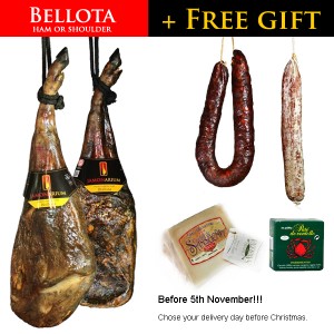 christmas free gourmet pack bellota ham shoulder