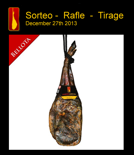 Win the raffle / draw of a iberian pata negra Bellota shoulder ham